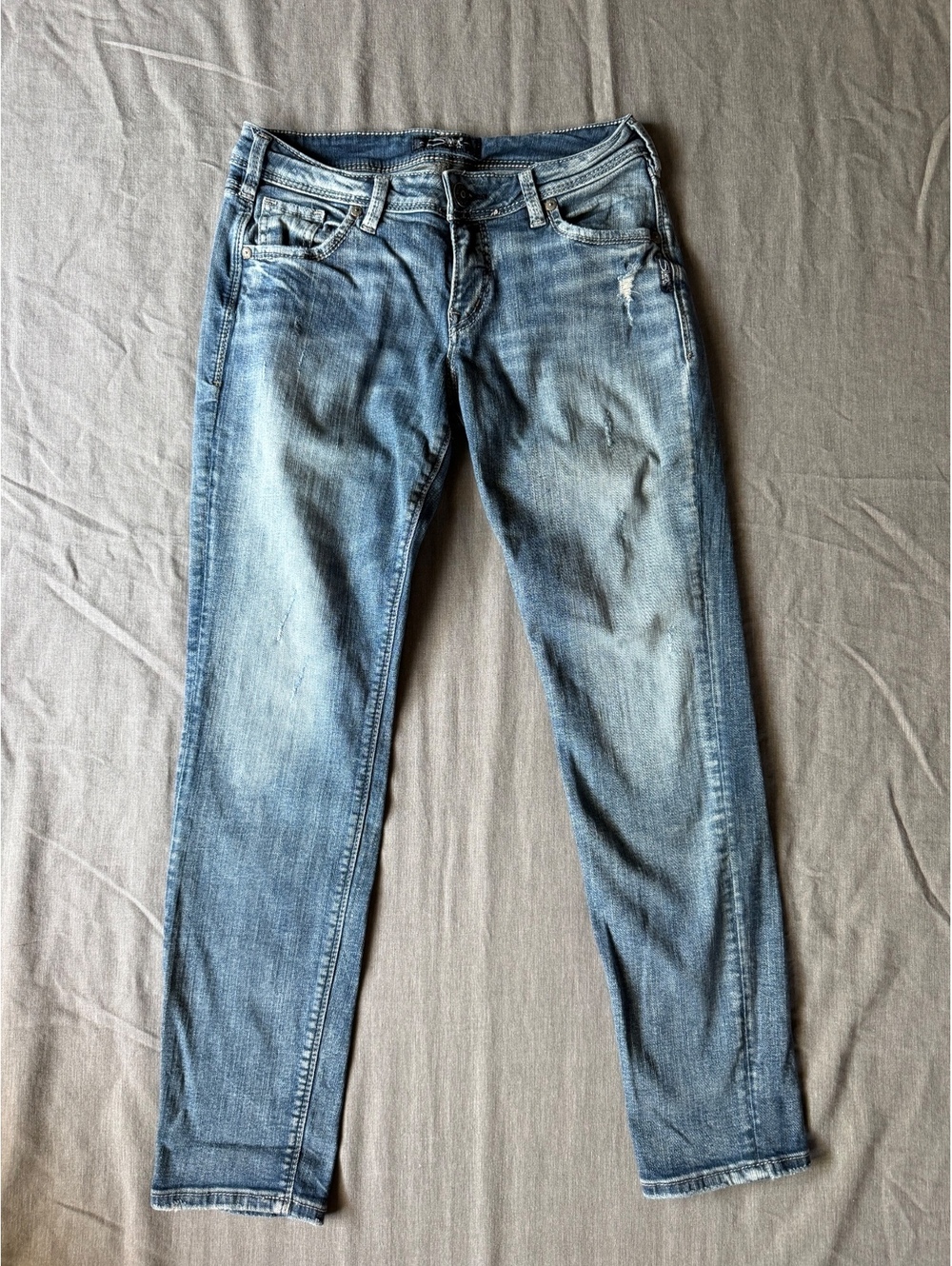 Silver Jeans Co. SAM Skinny Jeans W26/L27 Light Wash Ankle
